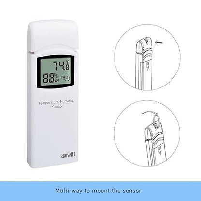 ECOWITT Digital Weather Station WH0299, Includes WN31 Multi-Channel Thermometer - Image 2