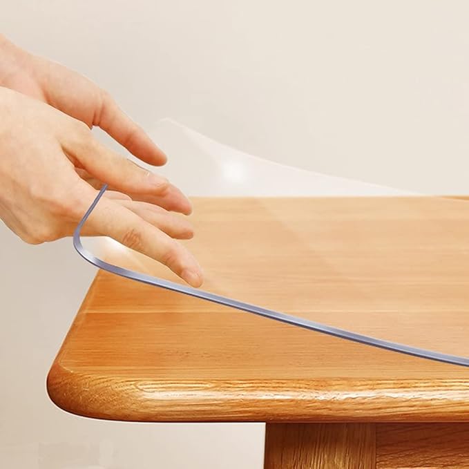 36x54 Inch Clear Plastic Dining Table Protector Tablecloth Desk Pad Mat Wooden by SPLENDEFUL