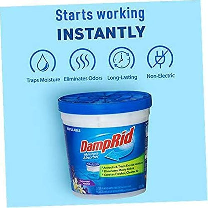 DampRid Lavender Vanilla Refillable Absorber Traps Moisture - Image 5