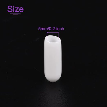 DMiotech 100 Pack 5mm ID White Screw Thread Protectors Rubber End Caps Bolt - Image 4