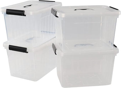 10 L Clear Plastic Latching Box, Plastic Storage Bin - Image 7
