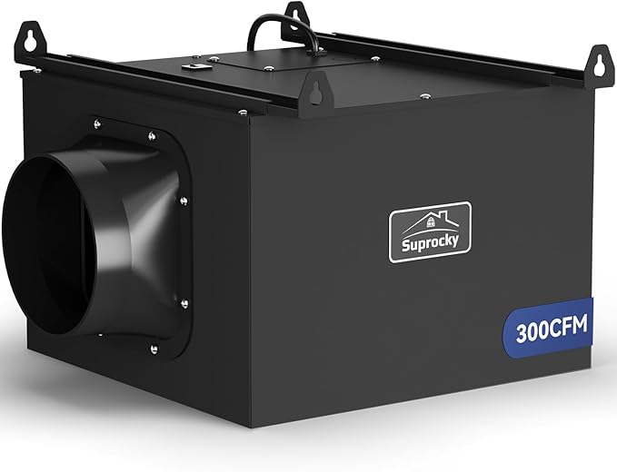 300CFM Ultra Quiet Bathroom Exhaust Fan, Remote Mount In Line Fan VF240 by Suprocky