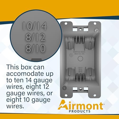 20 Cu in Deep Old Work Electrical Box, 1-Gang Non-Metallic PVC Outlet Box - Image 3