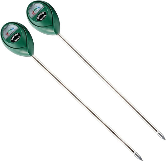 Extended Long Probe Soil Moisture Meter, 2 Pack Plant Water Meter Soil Meter by Hathdia