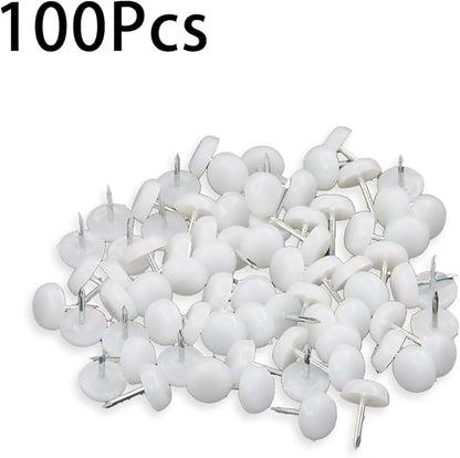 100 Pcs Furniture Feet Nail Plastic Glide Nails Round Chair Table Leg Protector - Image 3