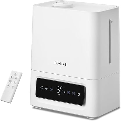 FOHERE 6L Humidifiers for Bedroom, 60H Cool Mist Humidifier for Large Room by HOME