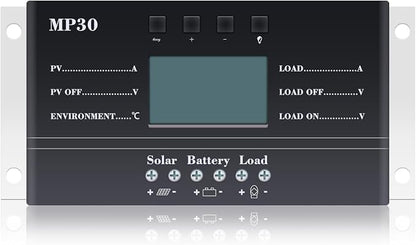 Solar Charge Controller 30A 12V/24V PWM Negative Ground Solar Charge Controller by Alrska