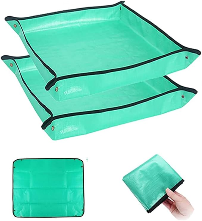 BIUWING 2PCS 39.4" x 39.4" Plant Repotting Mat Waterproof Transplanting Mat by BIUWING