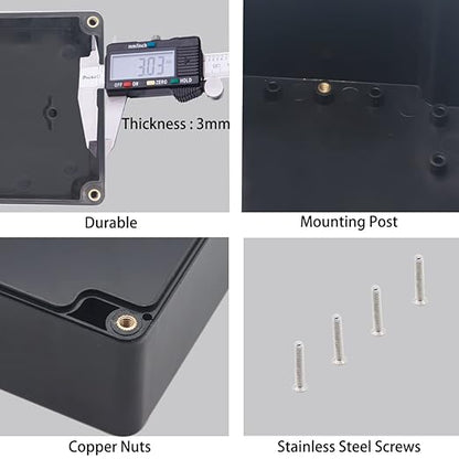Watertight Junction Box, IP67 Waterproof Project Box Durable ABS Plastic - Image 6