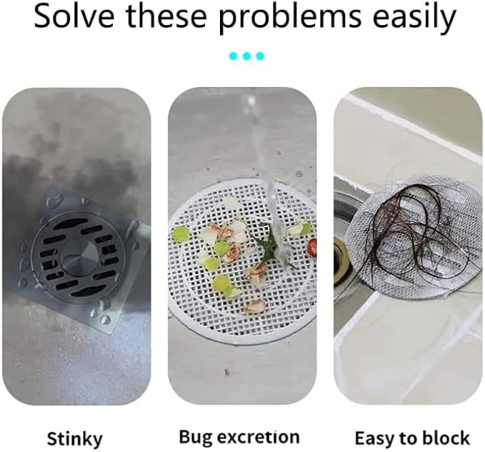 2 Pieces 8 x 8 Inch Silicone Tub Stopper Floor Drain Cover Sewer Anti-Odor Mat - Image 3