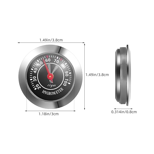 Humidor Hygrometer for Analog Hygrometer Humidor Accessory Humidity Gauge Alloy - Image 2
