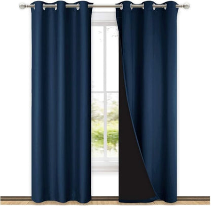 NICETOWN Blackout Room Warming Curtains 80 inches Long, Full Light Blocking by NICETOWN