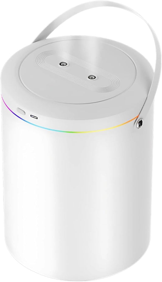 3L Portable Humidifier With Dual Nozzles, Colorful Night Light, Handle Design by Unknown