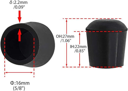 Flyshop 5/8", 16 mm, Patio Round Chair Leg Caps, Furniture Table Feet Covers - Image 2
