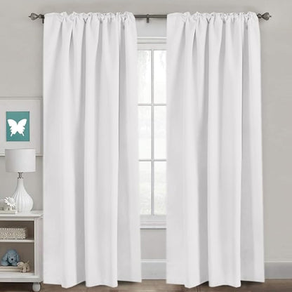 H.VERSAILTEX White Curtains Thermal Insulated Window Treatment Panels Room - Image 2