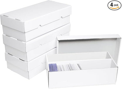 NUMINA 4 Pack 2-Row Cardboard Card Storage Box by NUMINA