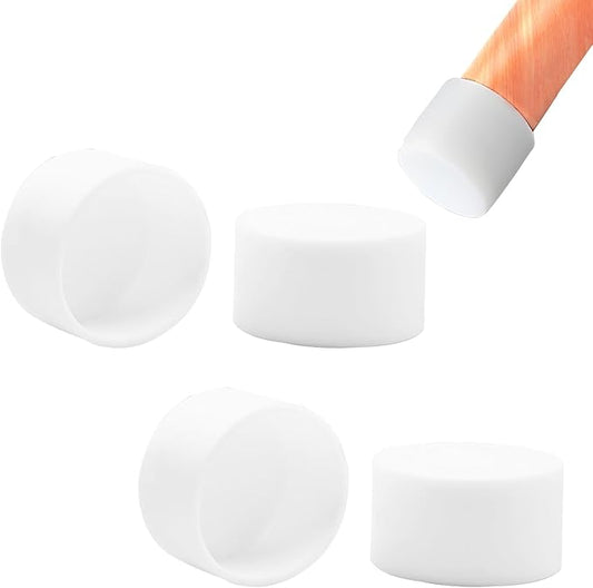 4 Pcs 1-11/16" Round Chair Leg Tips Caps, Silicone Rubber Furniture Leg Floor by BOPOREAE