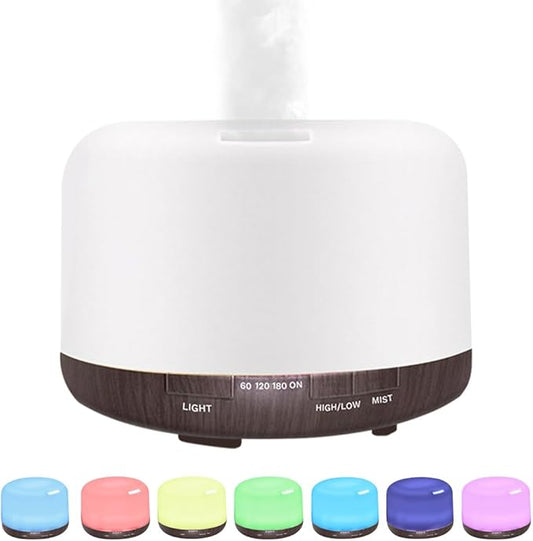 500ml Essential Oil Diffuser, Quiet 4-in-1 Ultrasonic Aromatherapy Humidifier by Unknown