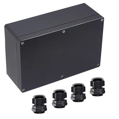 Junction Box IP65 Waterproof ABS Plastic Electrical Project Case Power Junction by Otdorpatio
