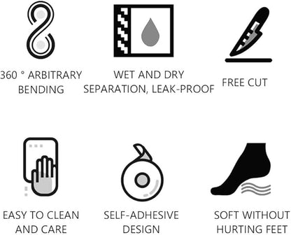Duzzy 75 Inch Collapsible Shower Water Dam Shower Stopper Barrier and Retention - Image 9