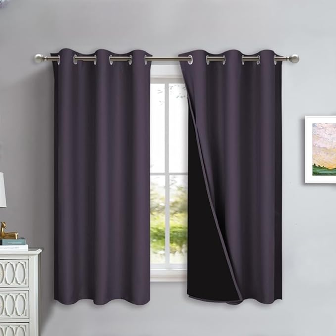 NICETOWN 100% Blackout Curtains 54 inches Long, 1 Pair, 42 inches Width Each by NICETOWN
