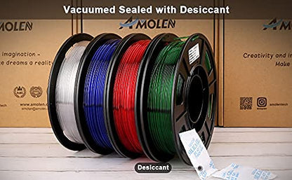 AMOLEN 3D Printer Filament Bundle, PETG Filament 1.75mm, Transcucent Clear/White - Image 6
