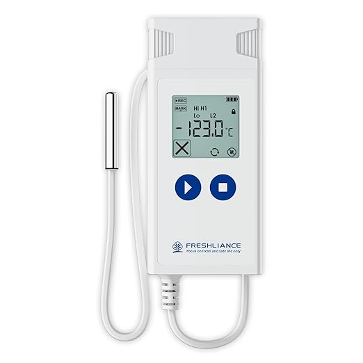 Freshliance Ultra Low Temperature Data Logger, Reusable Temperature Recorder by FRESHLIANCE