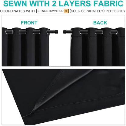 NICETOWN High-End Thermal Curtains, Full Blackout Curtains 84 inches Long - Image 5