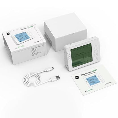 GZAIR CO2 Data Logger Monitor, Wall-Mounted Carbon Dioxide Detector, IAQ CO2 - Image 5