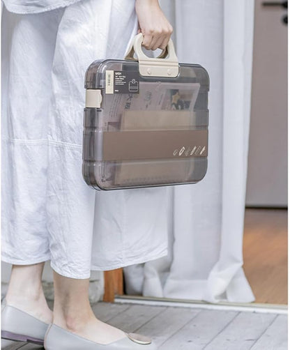 Portable File Box Clear Waterproof Document Storage Box - Image 9