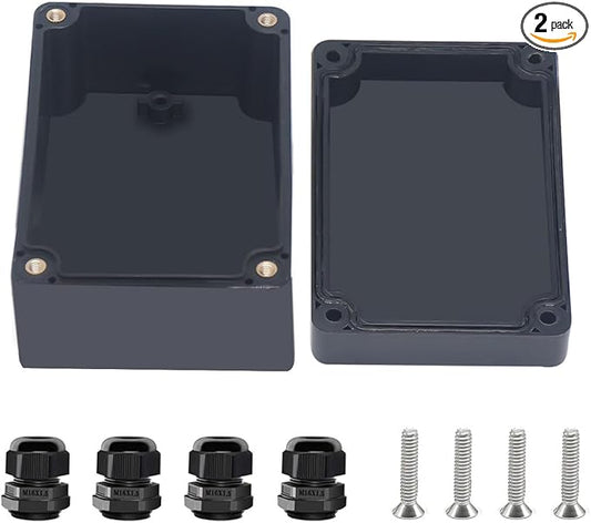 Project Box ABS Black Electrical Boxes IP67 Outdoor Waterproof Box Electronic by Otdorpatio