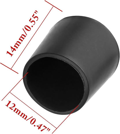 20 Pcs Round Rubber Furniture Leg Caps, 1/2" Vinyl Flexible Chair Leg Floor - Image 2