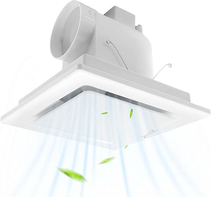 Bathroom Fan Ceiling Mount Exhaust Ventilation, 141 CFM 0.7 Sones, 4 Inches Duct by POWERENG