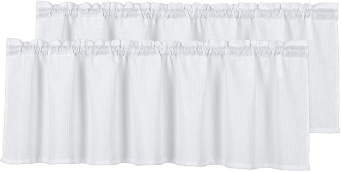 Home Queen Waffle Curtain Valances Window Treatment by HomeQueen
