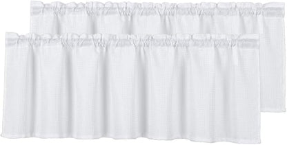 Home Queen Waffle Curtain Valances Window Treatment by HomeQueen