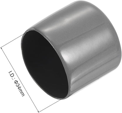 uxcell 20pcs Rubber End Caps 34mm ID Vinyl Cap Cover Screw Protectors Dark Grey - Image 3