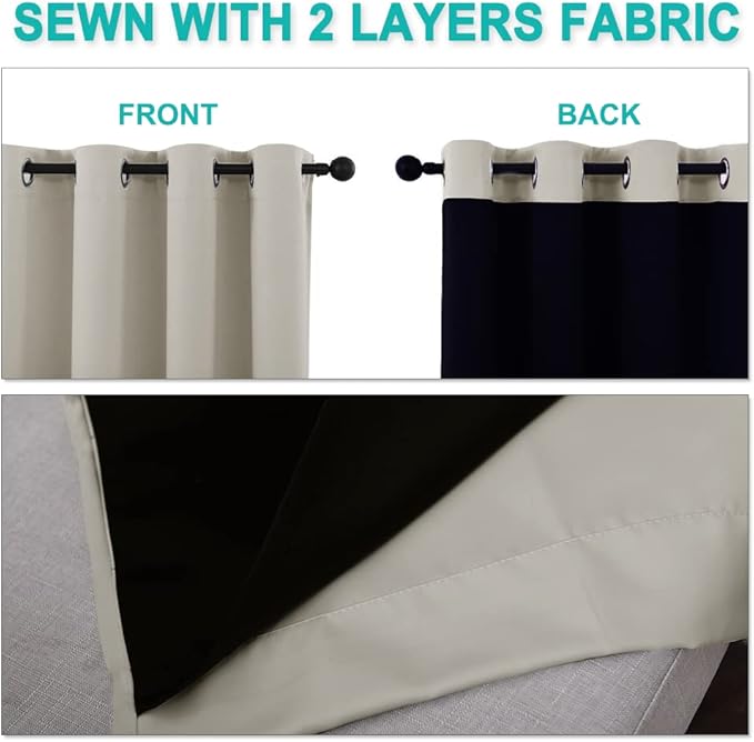 NICETOWN Natural Full Shading Wall Curtains - Image 5