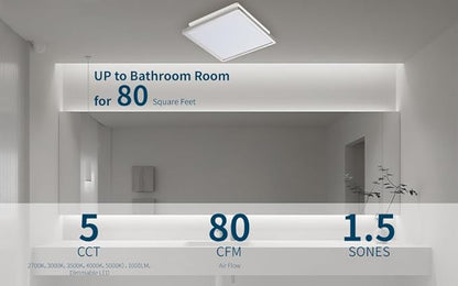 Tech Drive Modern Nickel Bathroom Exhaust Fan - Image 5