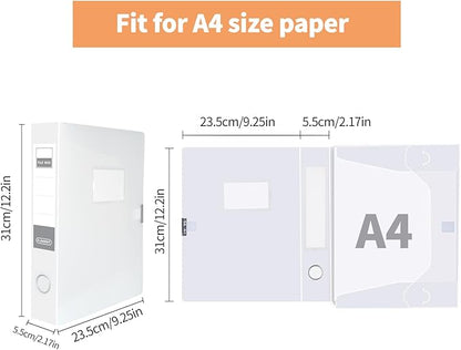 HUA JIE A4 Storage File Boxes Plastic Archives Cases - Image 2