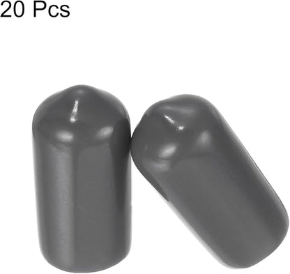uxcell 20pcs Rubber End Caps 8mm ID Vinyl PVC Round Tube Bolt Cap Cover Screw - Image 2