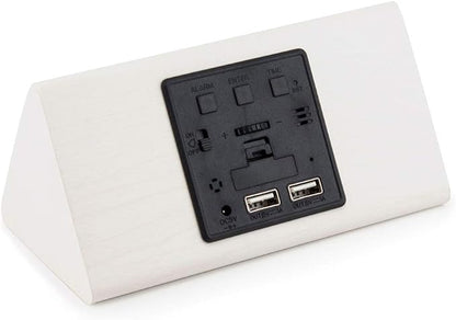 OCT17 Wooden Alarm Clock, Wood Alarm Clock Smart LED Digital Clock - Image 3