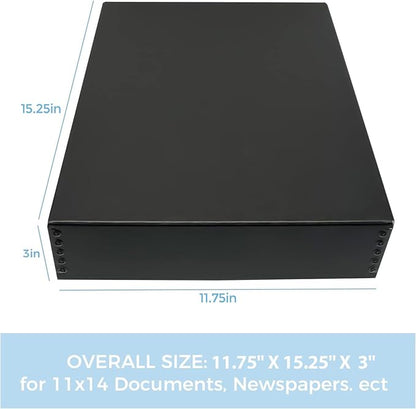 Lineco, 11x14 Black Museum Archival Storage Box, Drop Front Design, - Image 2