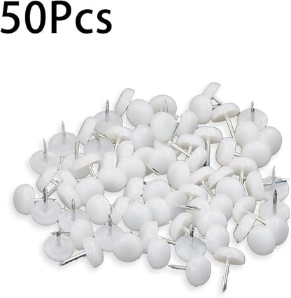 50 Pcs Furniture Feet Nail Plastic Glide Nails Round Chair Table Leg Protector - Image 3