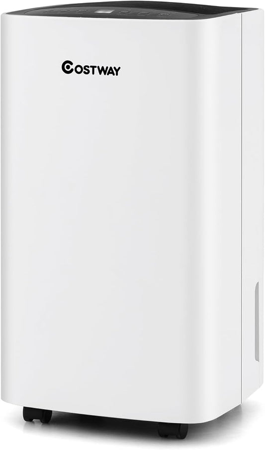 COSTWAY Dehumidifier for Large Room and Basements, Portable 30 Pints by COSTWAY