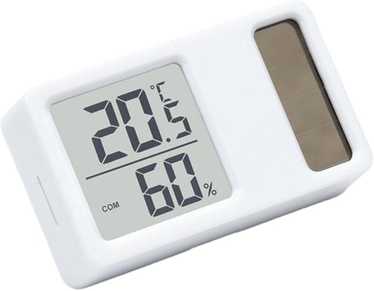 Thermometers Hygrometer Solar Power Desktop Temperature Humidity Meter Gauge by Unknown