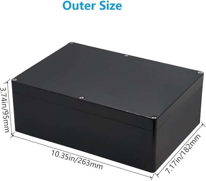 Project Box ABS Black Electrical Boxes IP67 Outdoor Waterproof box Electronic - Image 2