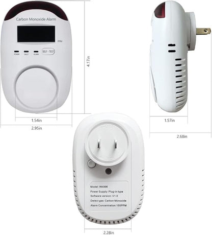 Carbon Monoxide Detectors, WESHLGD Plug-in CO Detector Alarm Monitor - Image 8
