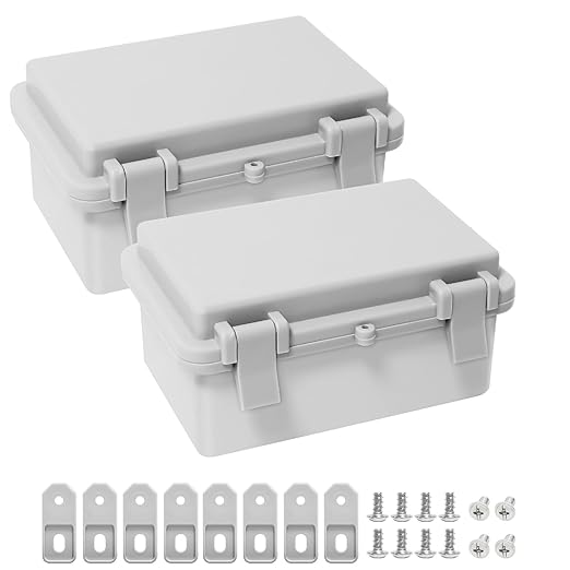 Junction Box, ABS Plastic IP65 Waterproof Dustproof Universal Electrical by LMioEtool