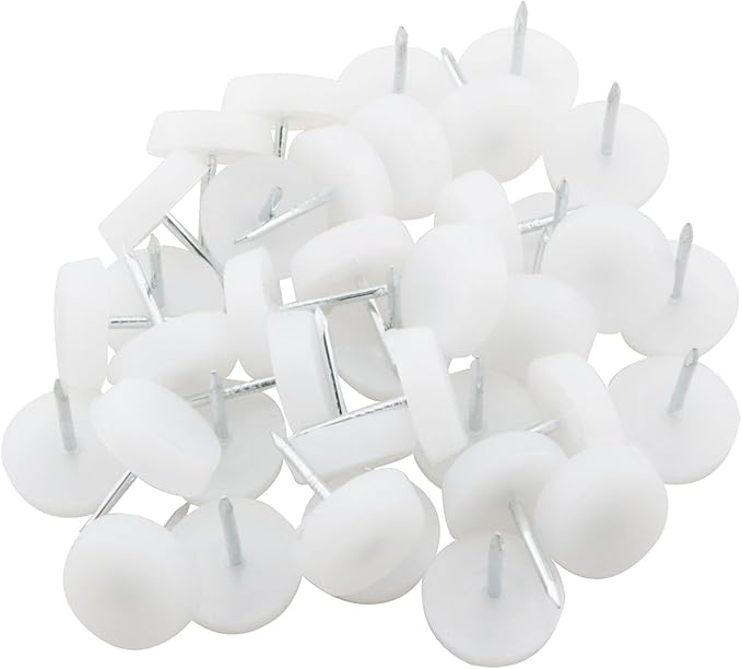 60PCS Chair Table Leg Protectors 14mm Plastic Cap Sliding Flat Nails Anti - Image 3