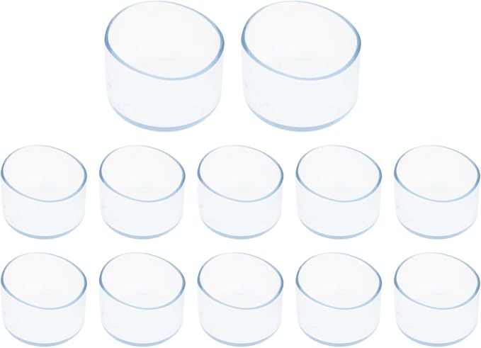 Round Chair Leg Caps, PVC Furniture Feet Covers, TTZEZE Transparent Round Floor by TTZEZE